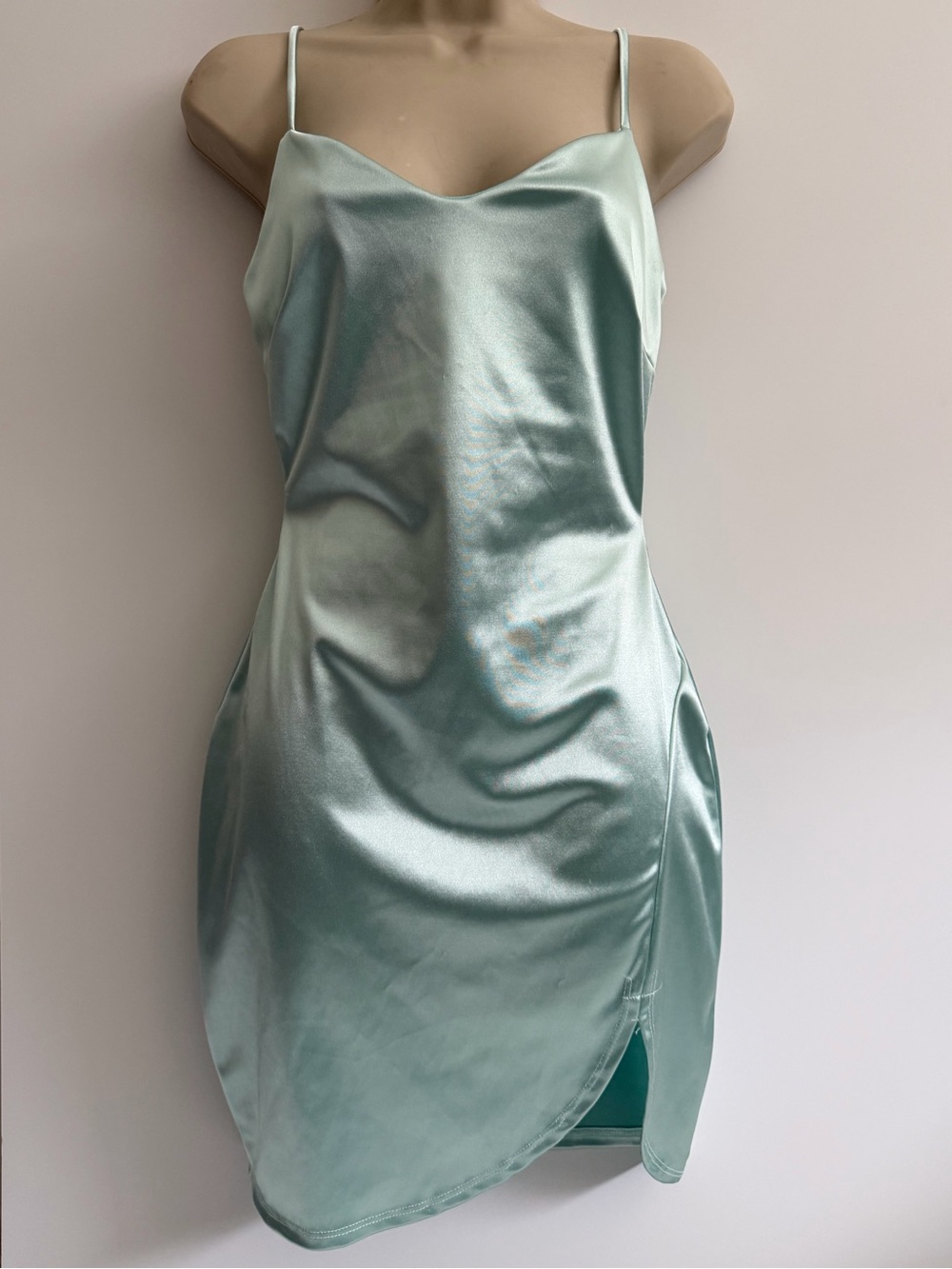 Soft Teal Slip Dress